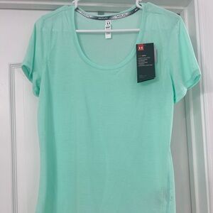 Under Armour Women's Light Green Short Sleeve Tee